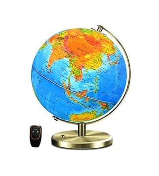 Quả địa cầu 30cm hành chính tự nhiên tiếng Việt xoay tự động