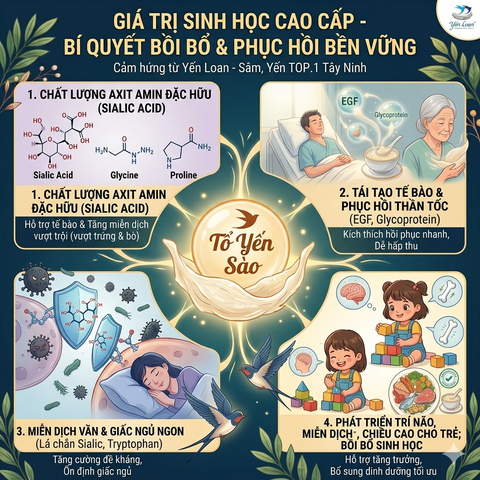 CÙNG CHUYÊN GIA GIẢI MÃ GIÁ TRỊ SINH HỌC CỦA TỔ YẾN SÀO!