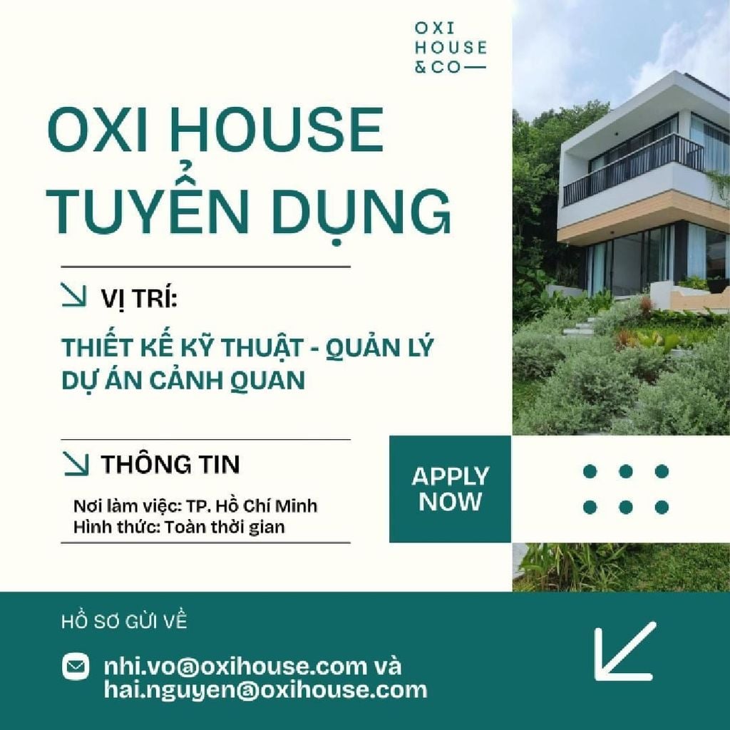 [TUYỂN DỤNG] THIẾT KẾ KỸ THUẬT - QUẢN LÝ DỰ ÁN CẢNH QUAN