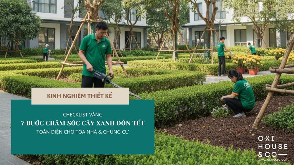 CHECKLIST VÀNG: 7 BƯỚC CHĂM SÓC CÂY XANH ĐÓN TẾT TOÀN DIỆN CHO TÒA NHÀ & CHUNG CƯ