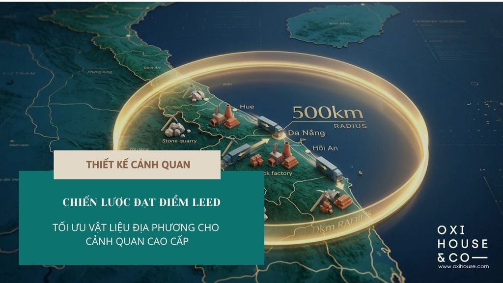 CHIẾN LƯỢC ĐẠT ĐIỂM LEED: TỐI ƯU VẬT LIỆU ĐỊA PHƯƠNG CHO CẢNH QUAN CAO CẤP