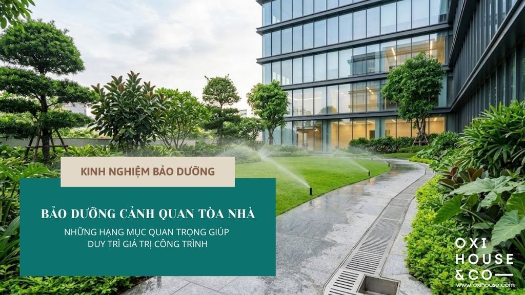 BẢO DƯỠNG CẢNH QUAN TÒA NHÀ: NHỮNG HẠNG MỤC QUAN TRỌNG GIÚP DUY TRÌ GIÁ TRỊ CÔNG TRÌNH
