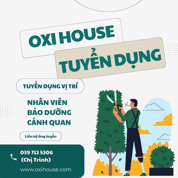 [TUYỂN DỤNG] NHÂN VIÊN BẢO DƯỠNG CẢNH QUAN - HCM