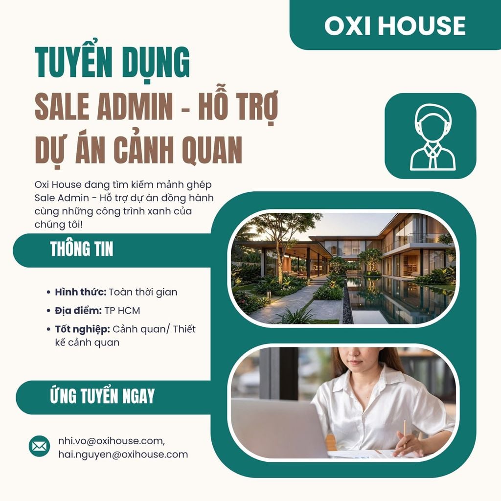 [TUYỂN DỤNG] NHÂN VIÊN SALE ADMIN - HỖ TRỢ DỰ ÁN CẢNH QUAN
