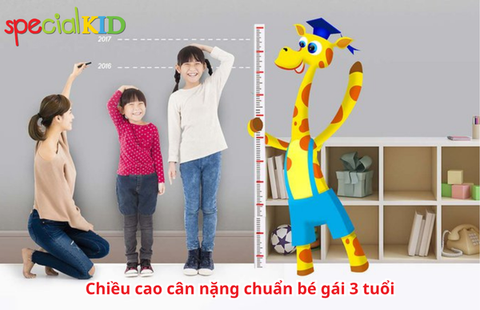 Chiều cao cân nặng chuẩn của bé gái 3 tuổi
