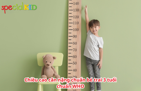 Chiều cao cân nặng chuẩn của bé trai 3 tuổi