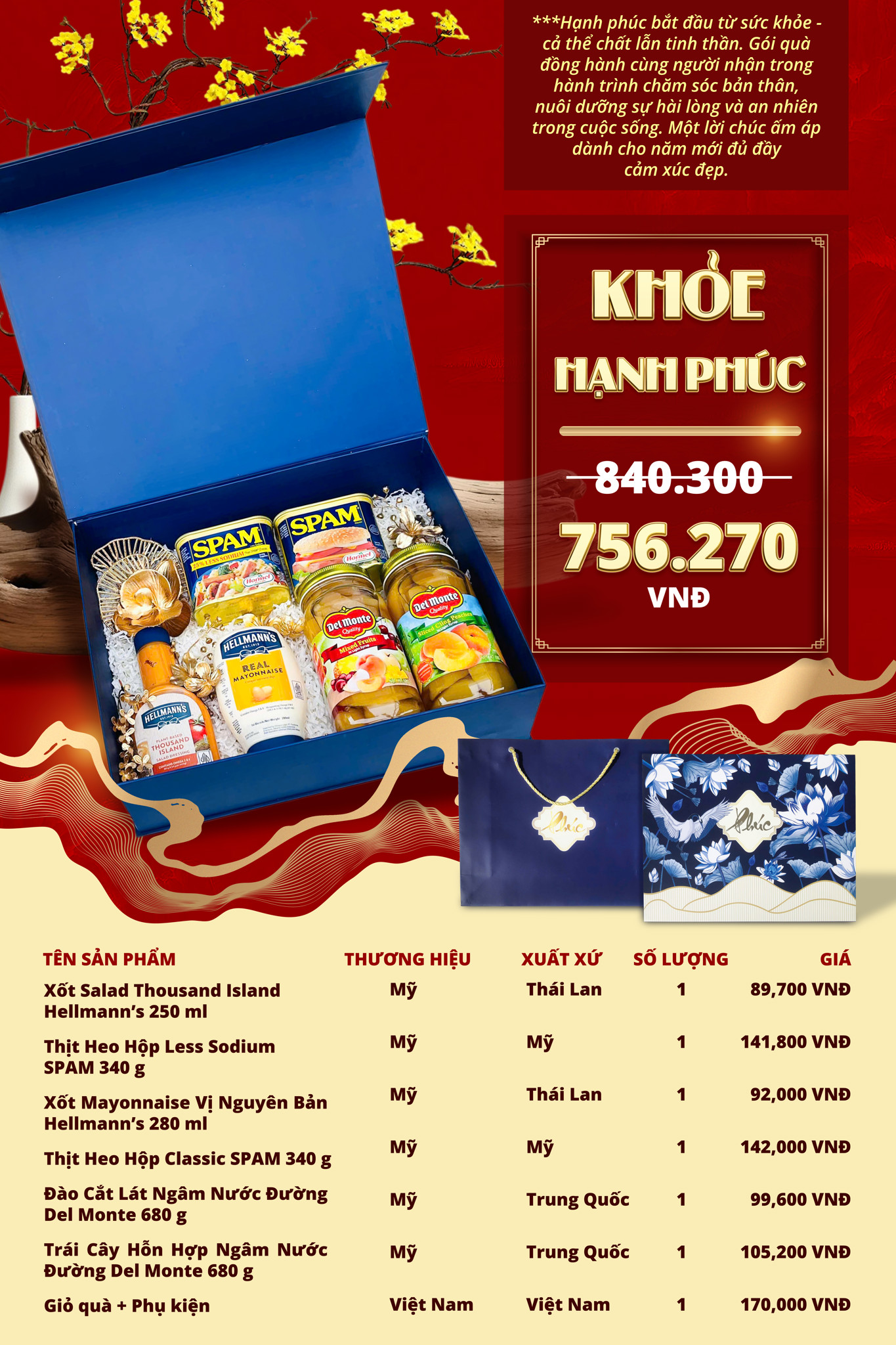 Hộp Quà Tết “Khỏe Hạnh Phúc”