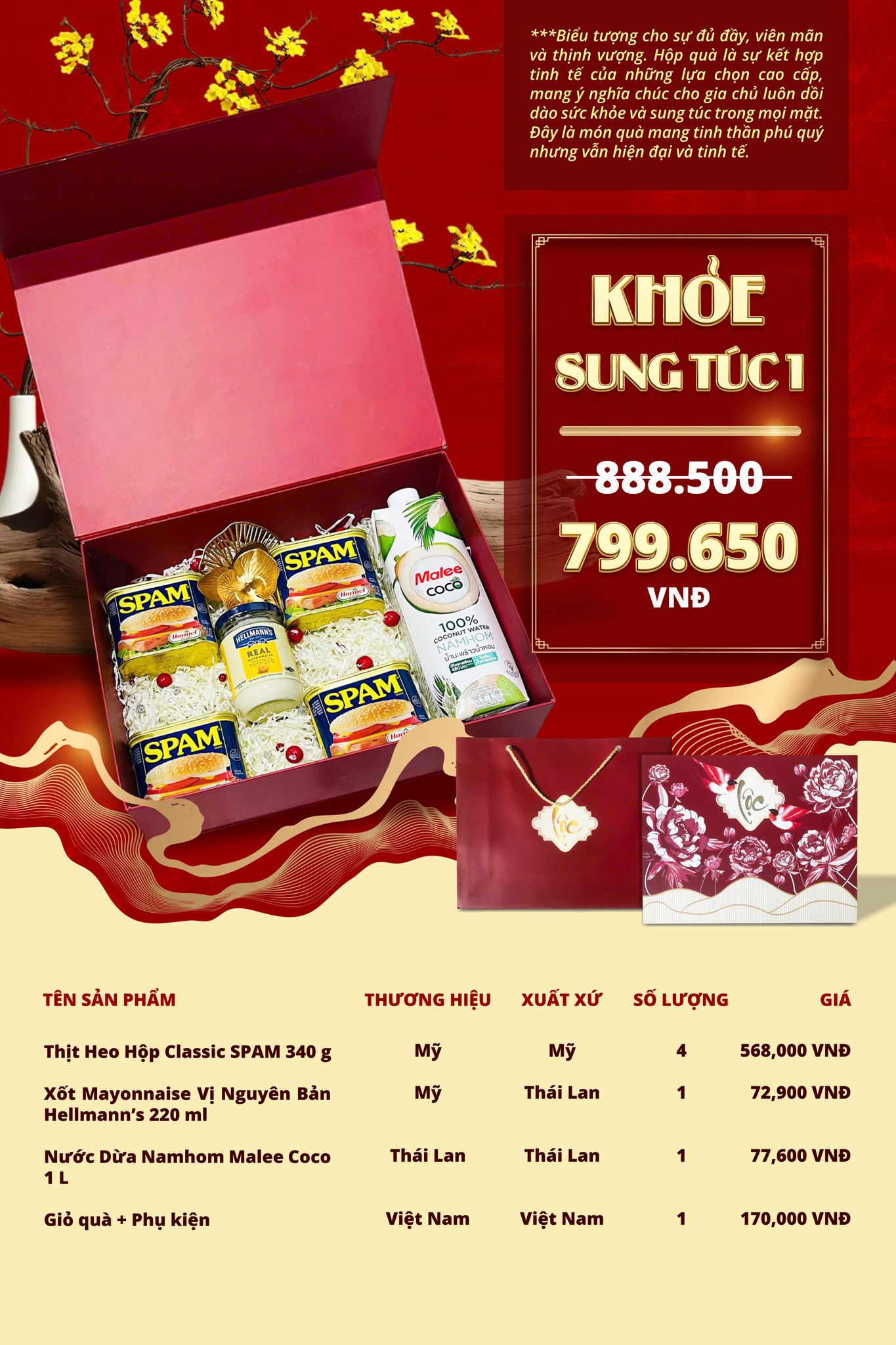 Hộp Quà Tết “Khỏe Sung Túc 1”