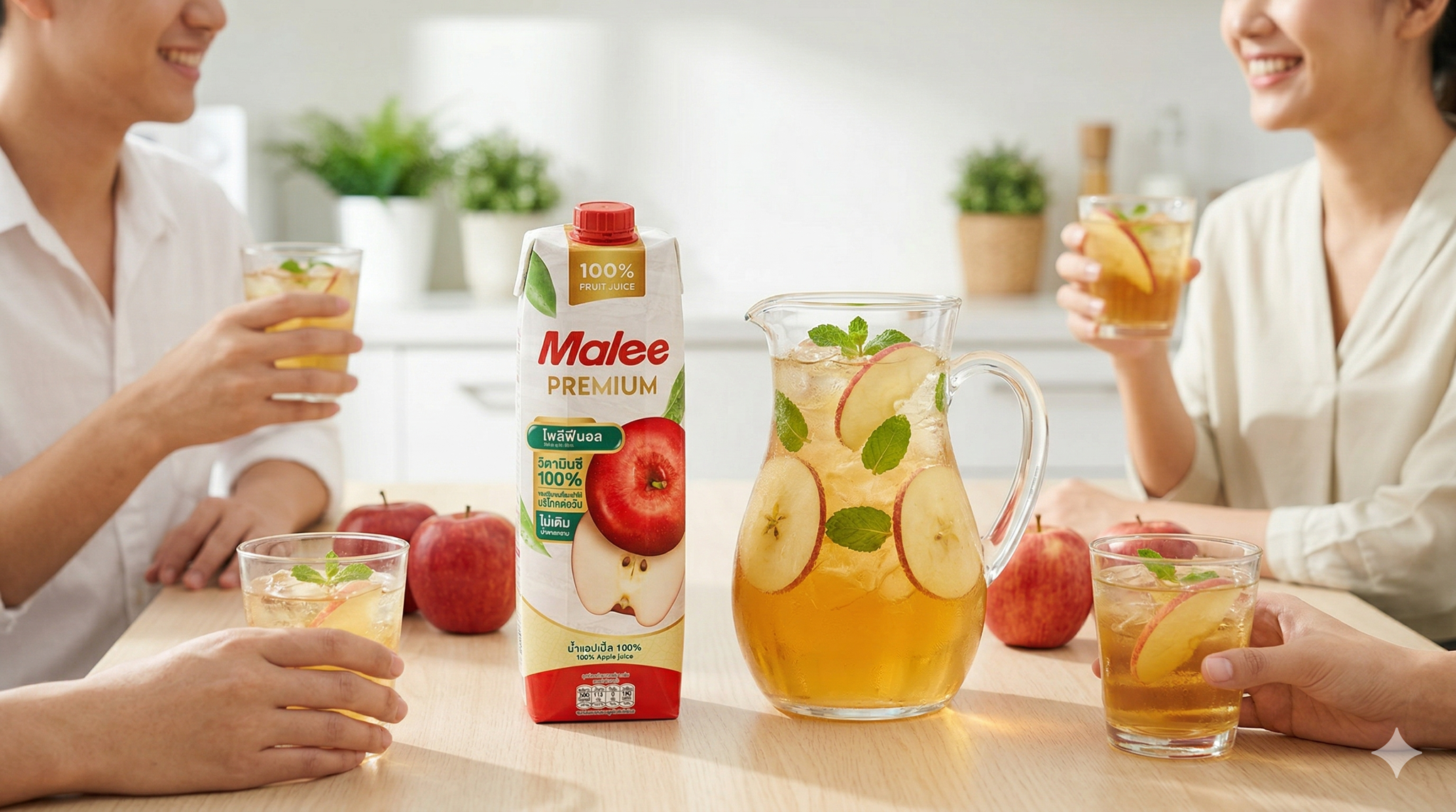 Nước Ép Táo Malee Premium 1L - Nhập Khẩu Thái Lan | Malee Premium 100% Apple Juice 1L