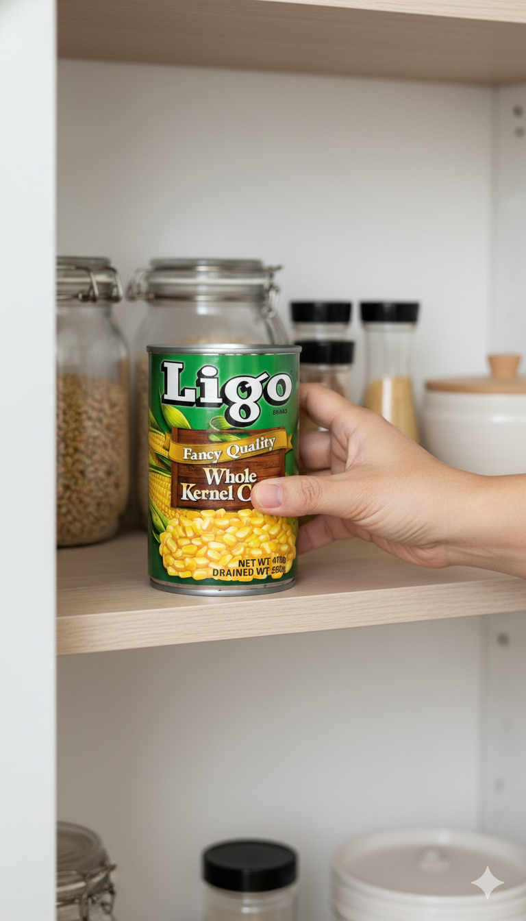 Bắp / Ngô Hạt Đóng Hộp Ligo 410 g - Thương Hiệu Mỹ, SX Thái Lan | Ligo Canned Whole Kernel Corn In Brine 410 g
