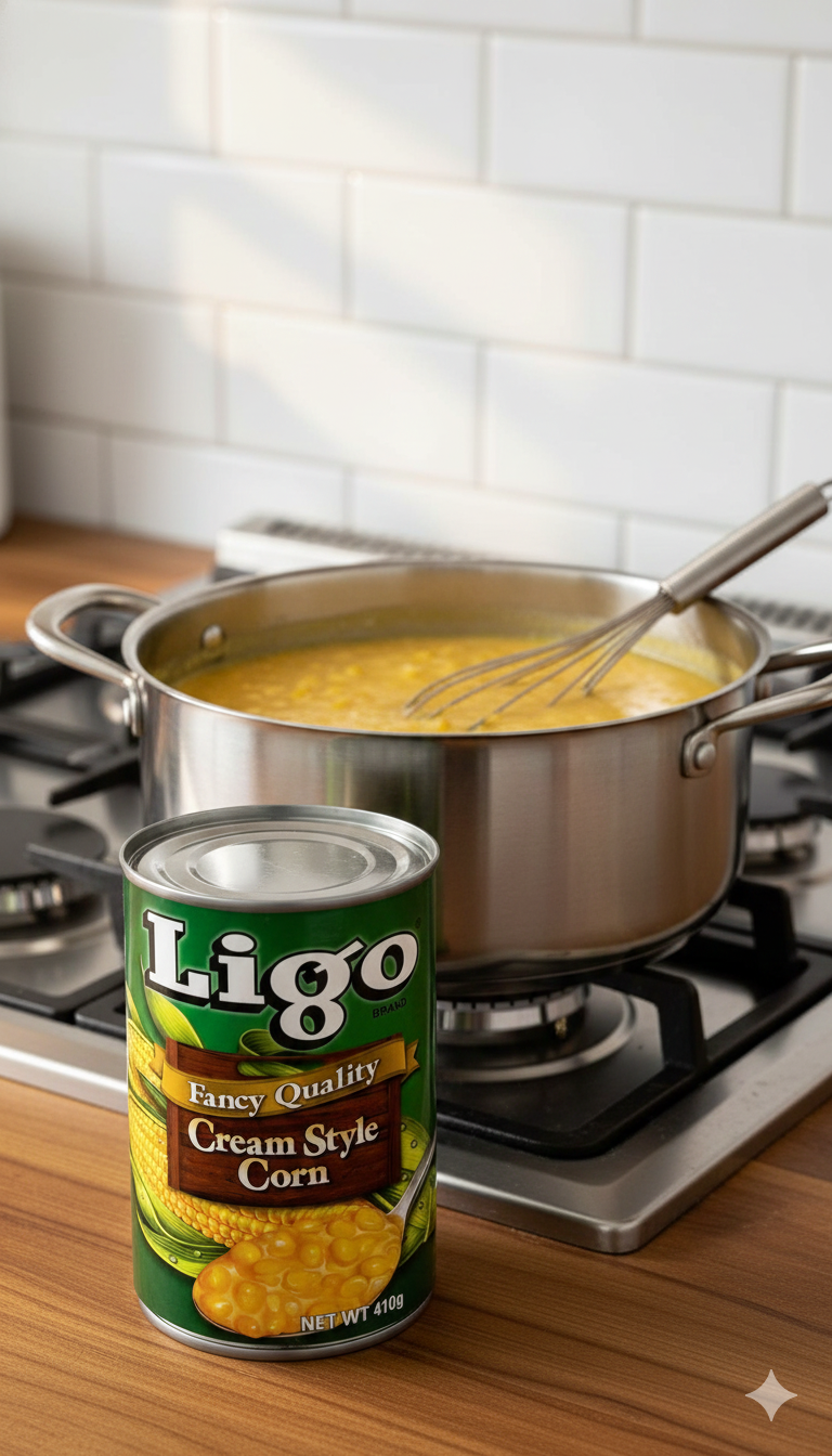 Bắp / Ngô Kem Đóng Hộp Ligo 410 g - Thương Hiệu Mỹ, SX Thái Lan | Ligo Canned Cream Style Corn 410 g