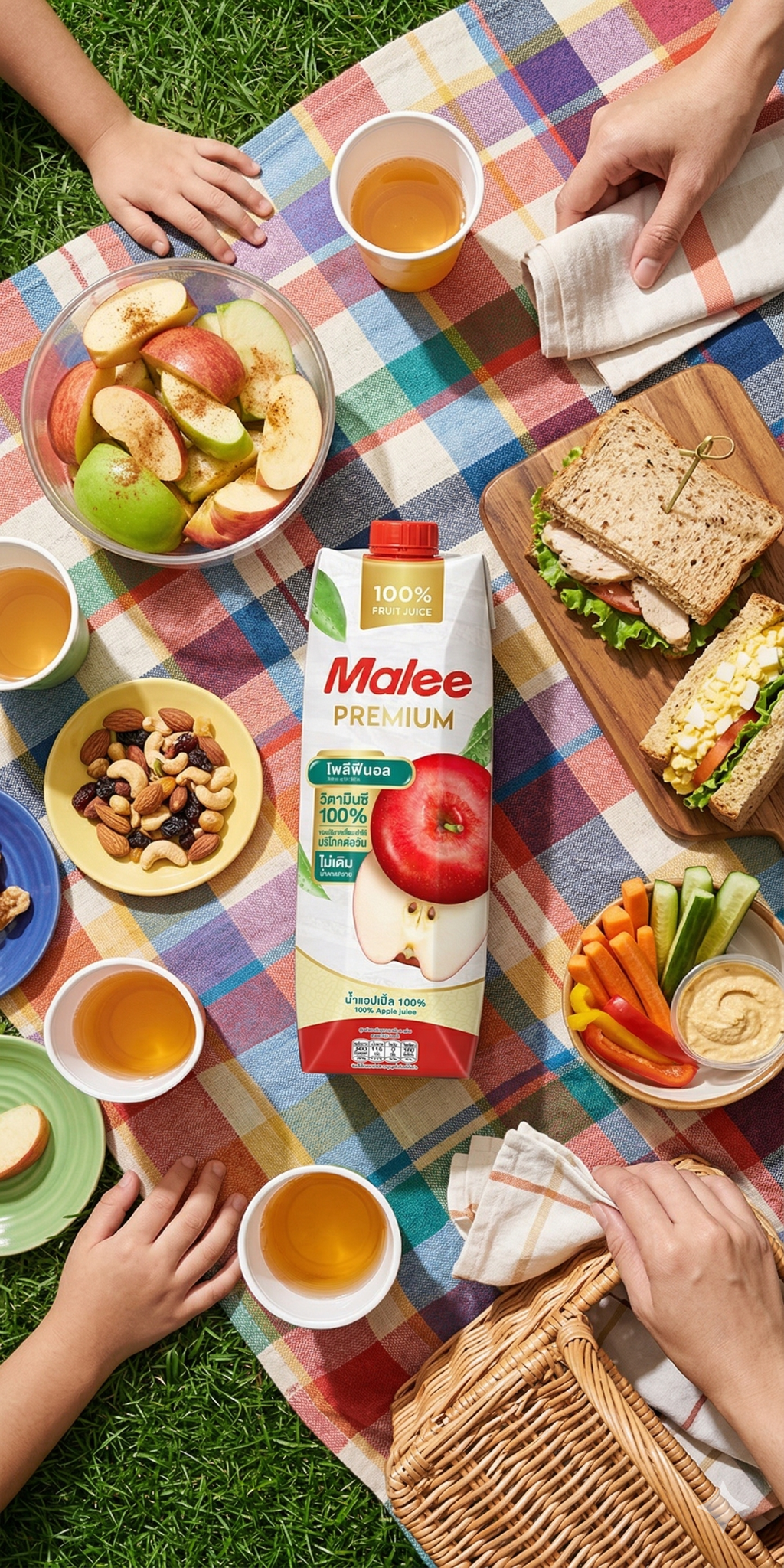 Nước Ép Táo Malee Premium 1L - Nhập Khẩu Thái Lan | Malee Premium 100% Apple Juice 1L