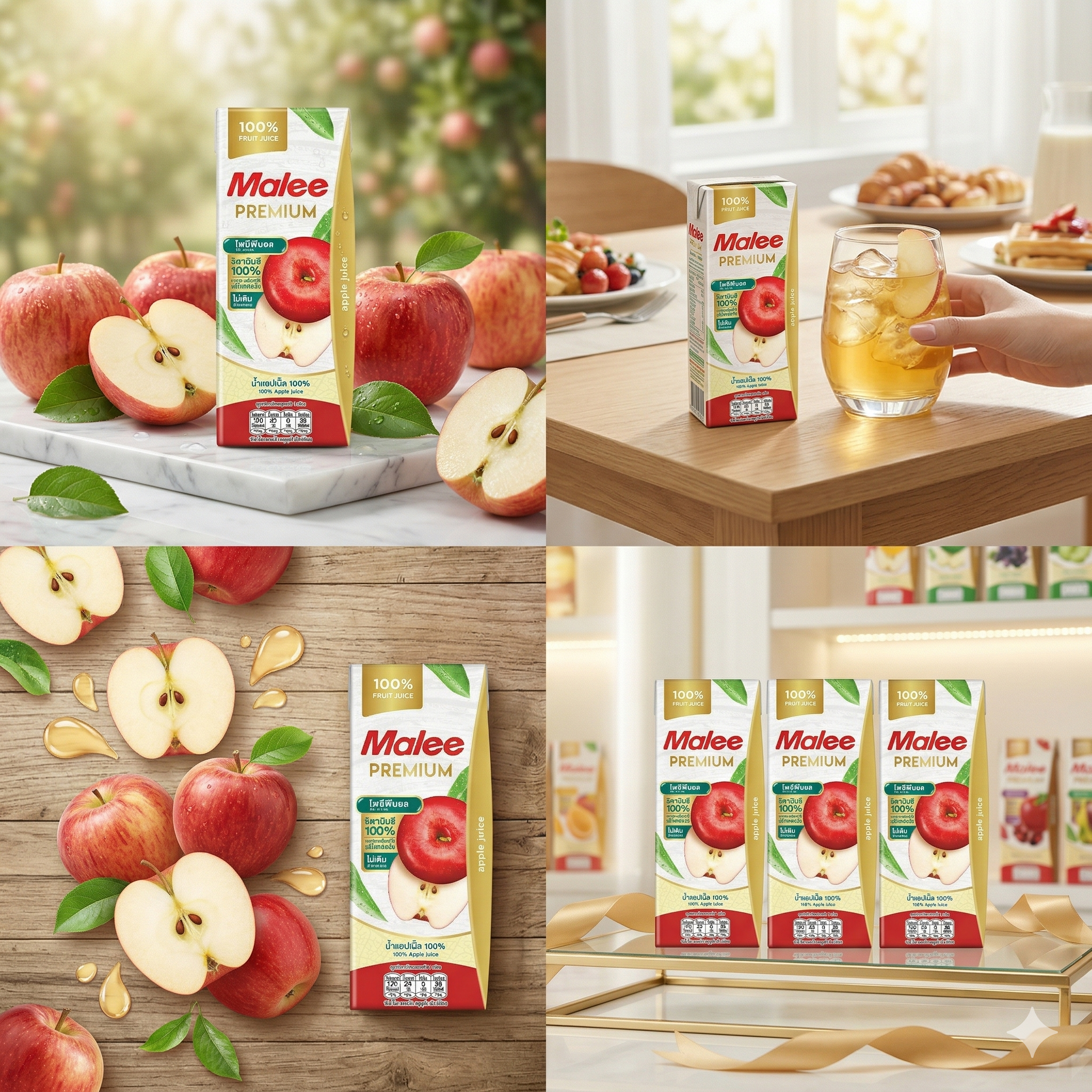 Nước Ép Táo Malee Premium 200ml&nbsp;- Nhập Khẩu Thái Lan | Malee Premium 100% Apple Juice 200ml