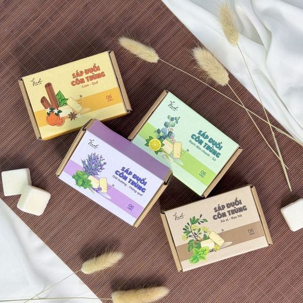 sáp thơm đuổi côn trùng mùa mưa ngâu tháng 7 âm lịch