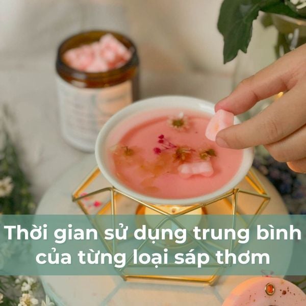 thời gian sử dụng trung bình của các loại sáp thơm