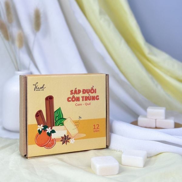 Sáp thơm an toàn lành tính Fresh Home Lab mùi Cam - Quế