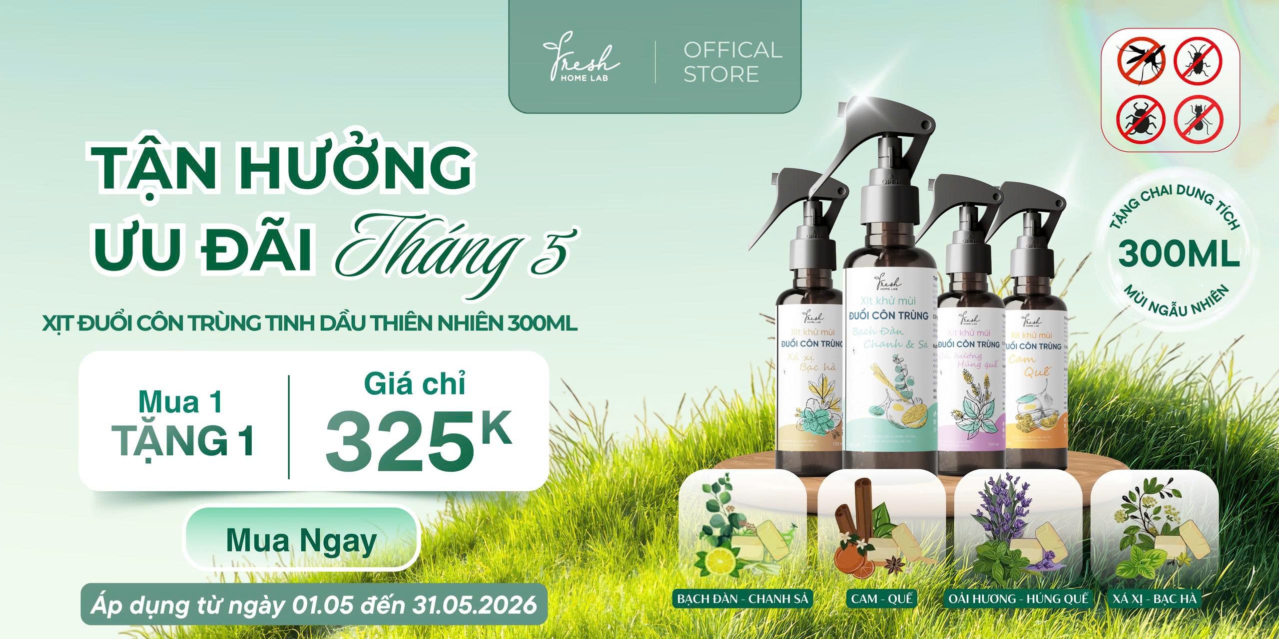 Mua 1 tặng 1 bình xịt