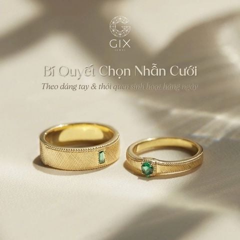 Bí Quyết Chọn Nhẫn Cưới Theo Dáng Tay Và Thói Quen Sinh Hoạt - [Chuẩn Đẹp Trọn Đời]