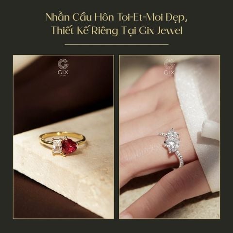 Nhẫn Cầu Hôn Toi-Et-Moi Đẹp, Thiết Kế Riêng Tại Gix Jewel