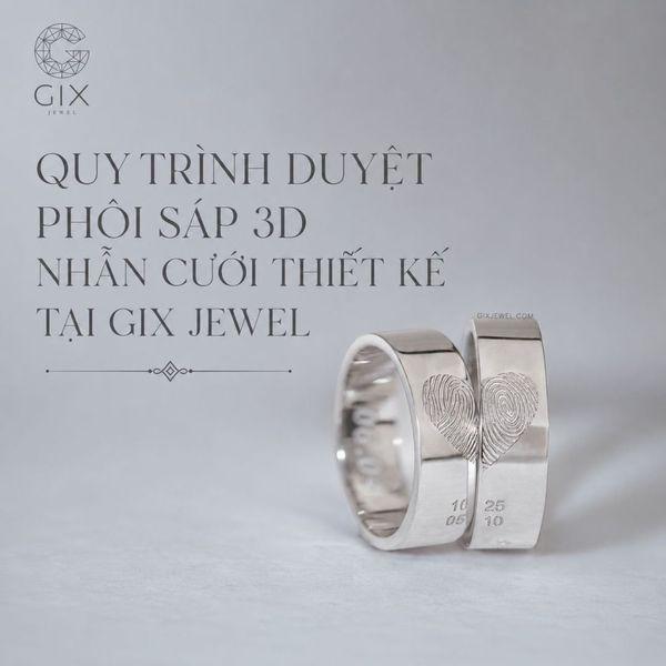 Quy Trình Duyệt Phôi Sáp 3D Nhẫn Cưới Thiết Kế Tại Gix Jewel