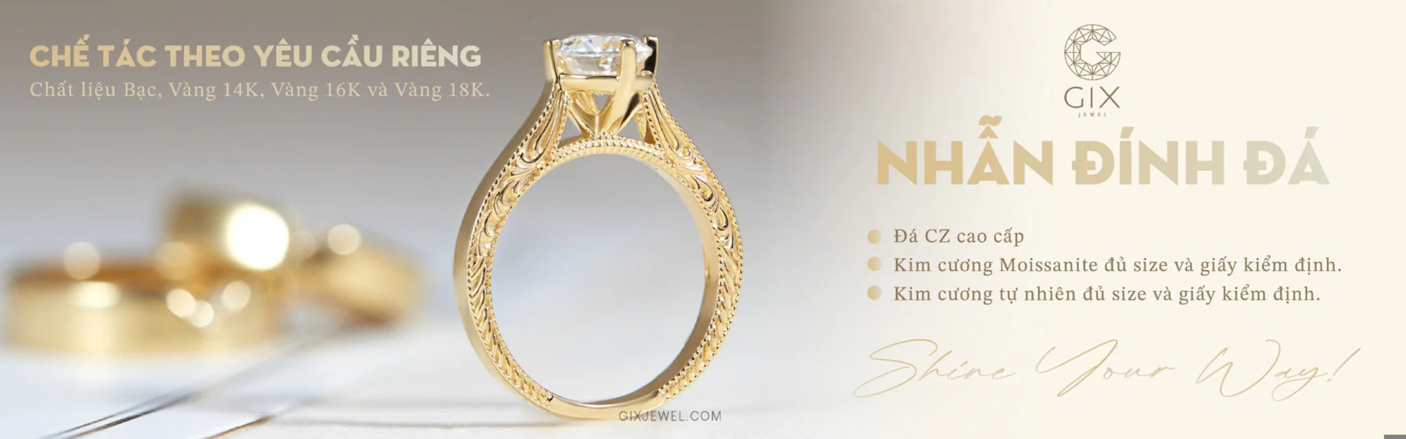 Nhẫn Moissanite