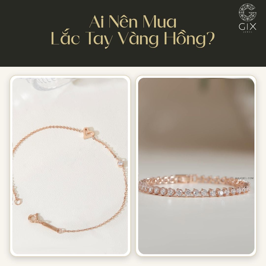 Lắc tay vàng hồng phù hợp cả nhu cầu đeo hằng ngày lẫn làm quà tặng ý nghĩa