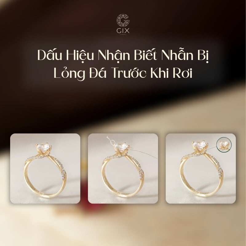 Kiểm tra chấu giữ định kỳ giúp phát hiện sớm tình trạng đá trên nhẫn bị lỏng.