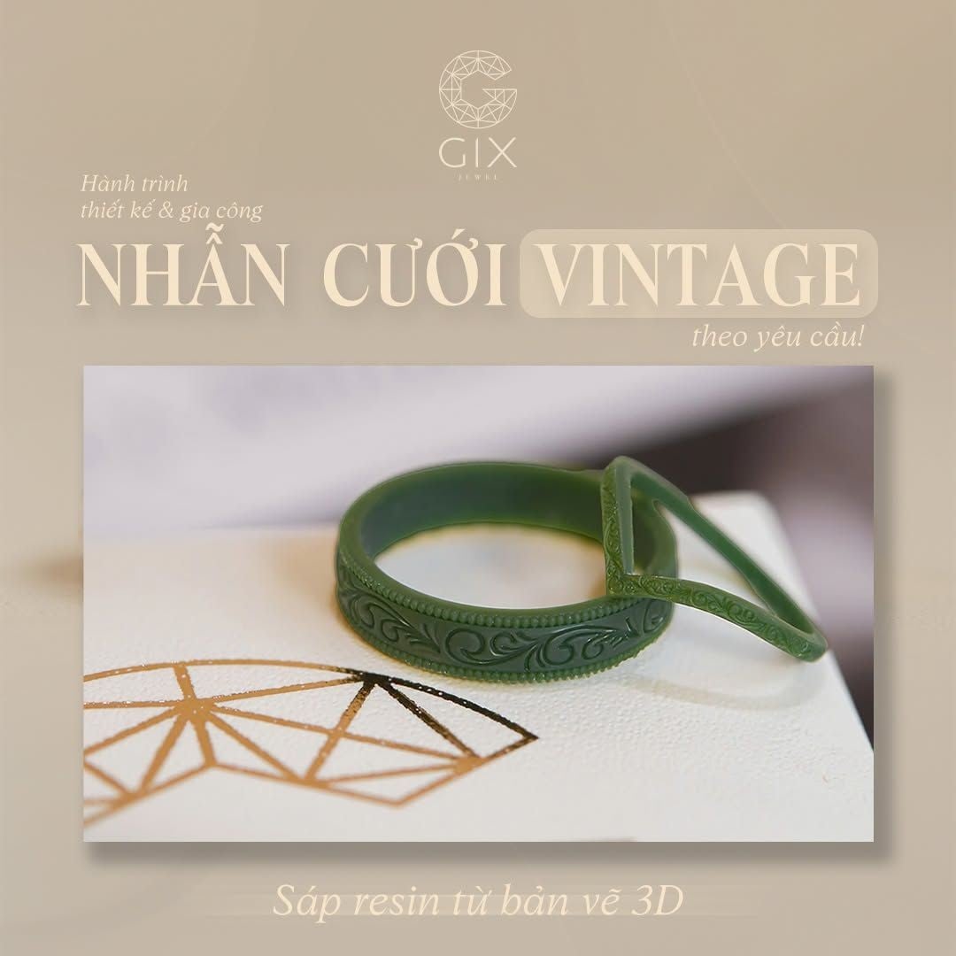 Công nghệ in sáp resin với độ phân giải cao tại Gix Jewel