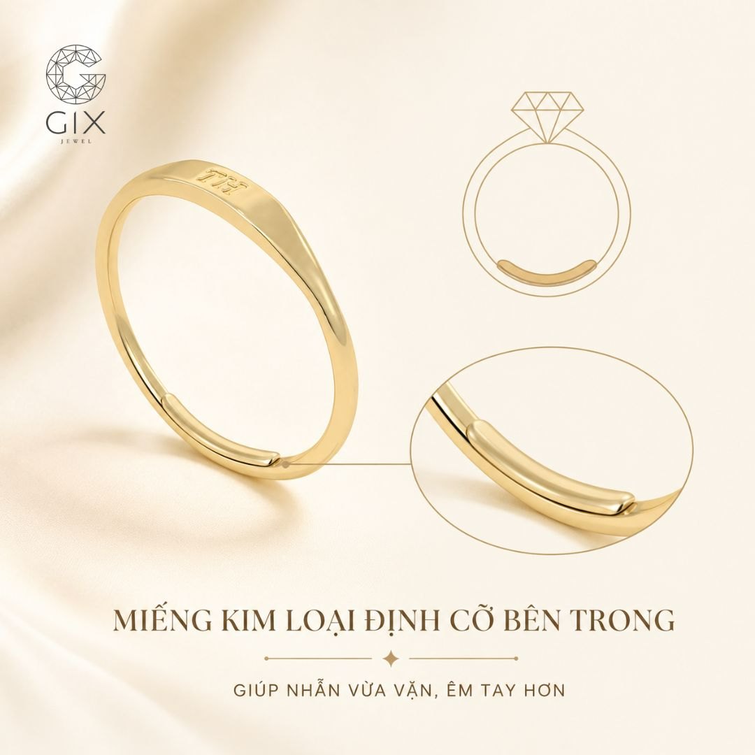 Đệm thêm miếng kim loại vào nhẫn