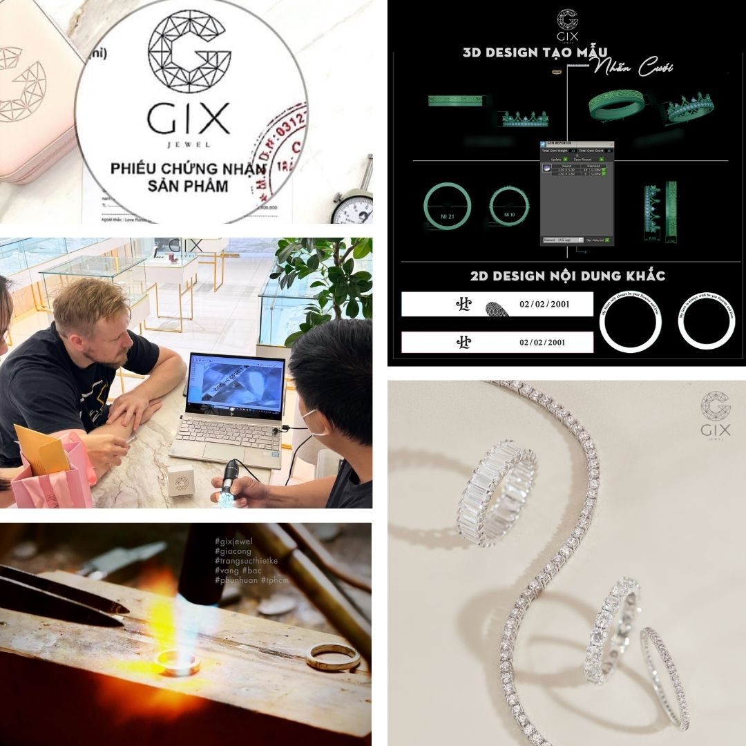 Gix Jewel - Địa chỉ thiết kế cá nhân hóa trang sức vàng trắng uy tín