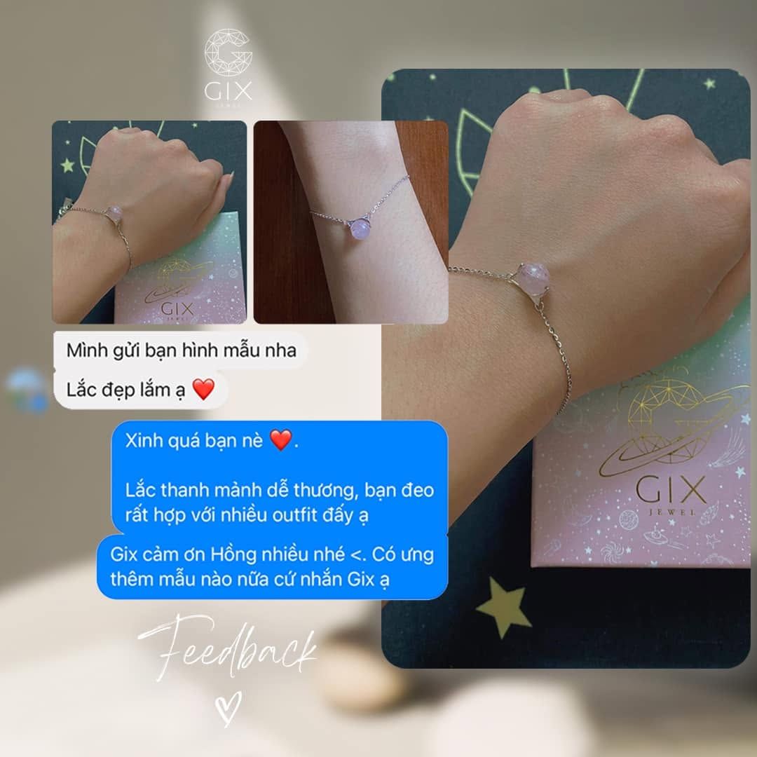(Phản hồi thực tế từ khách hàng đặt lắc tay vàng trắng tại Gix Jewel)