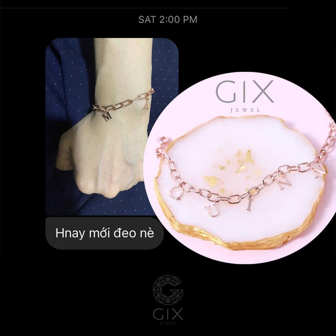 Phản hồi thực tế từ khách hàng đặt lắc tay, vòng tay vàng hồng tại Gix Jewel