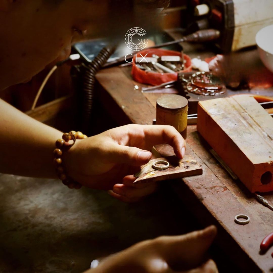 Quá trình gia công và hoàn thiện nhẫn tại xưởng Gix Jewel