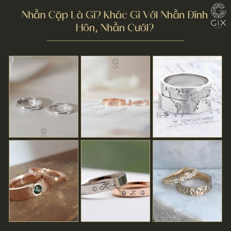 Nhẫn cặp, nhẫn đính hôn và nhẫn cưới mang ý nghĩa khác nhau