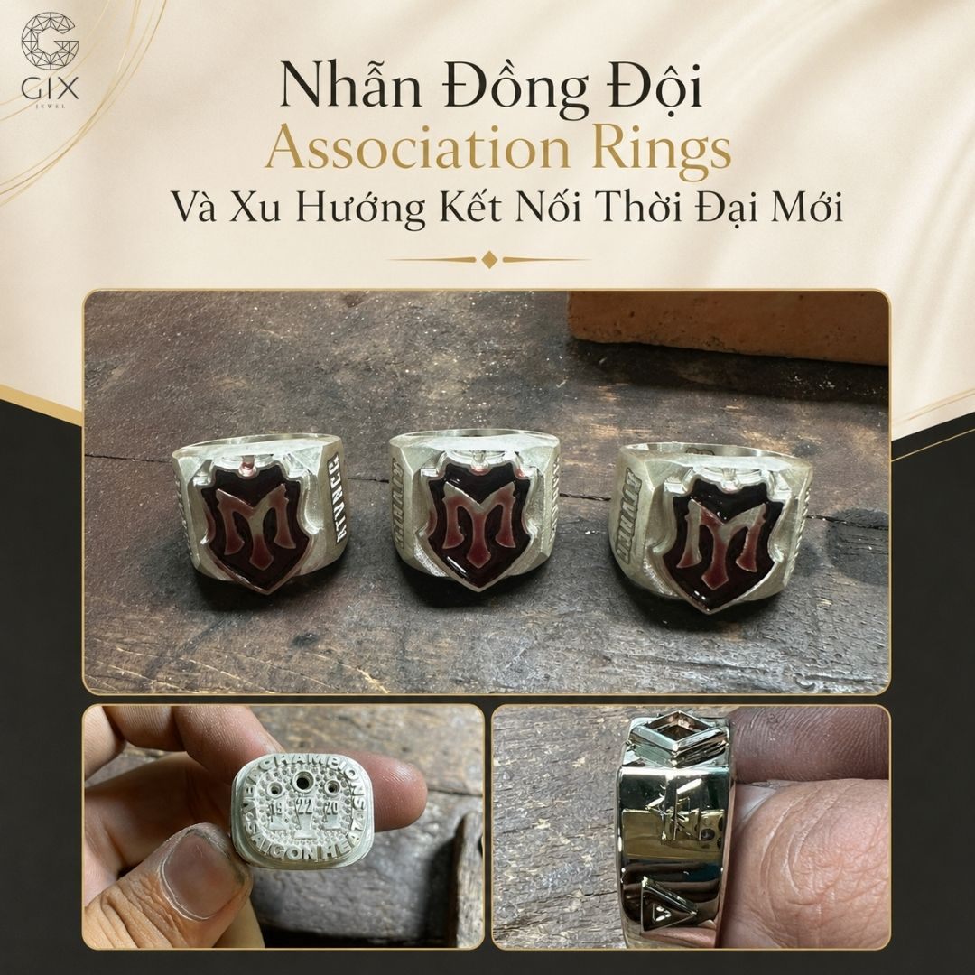 Nhẫn đồng đội được cá nhân hóa theo logo, tên và câu chuyện riêng của từng CLB