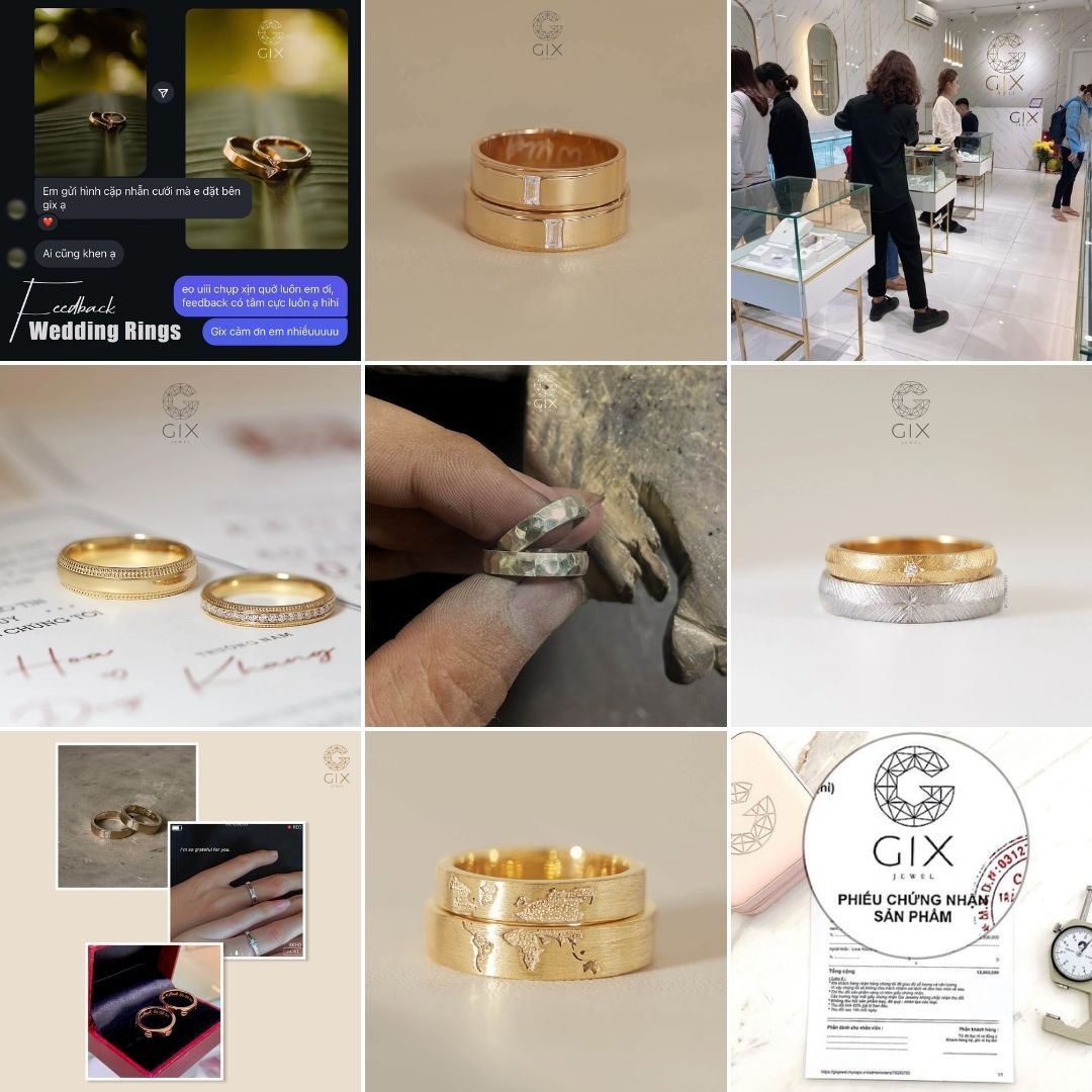 Gix Jewel - Địa chỉ mua nhẫn cưới thiết kế cá nhân hóa tiết kiệm chi phí