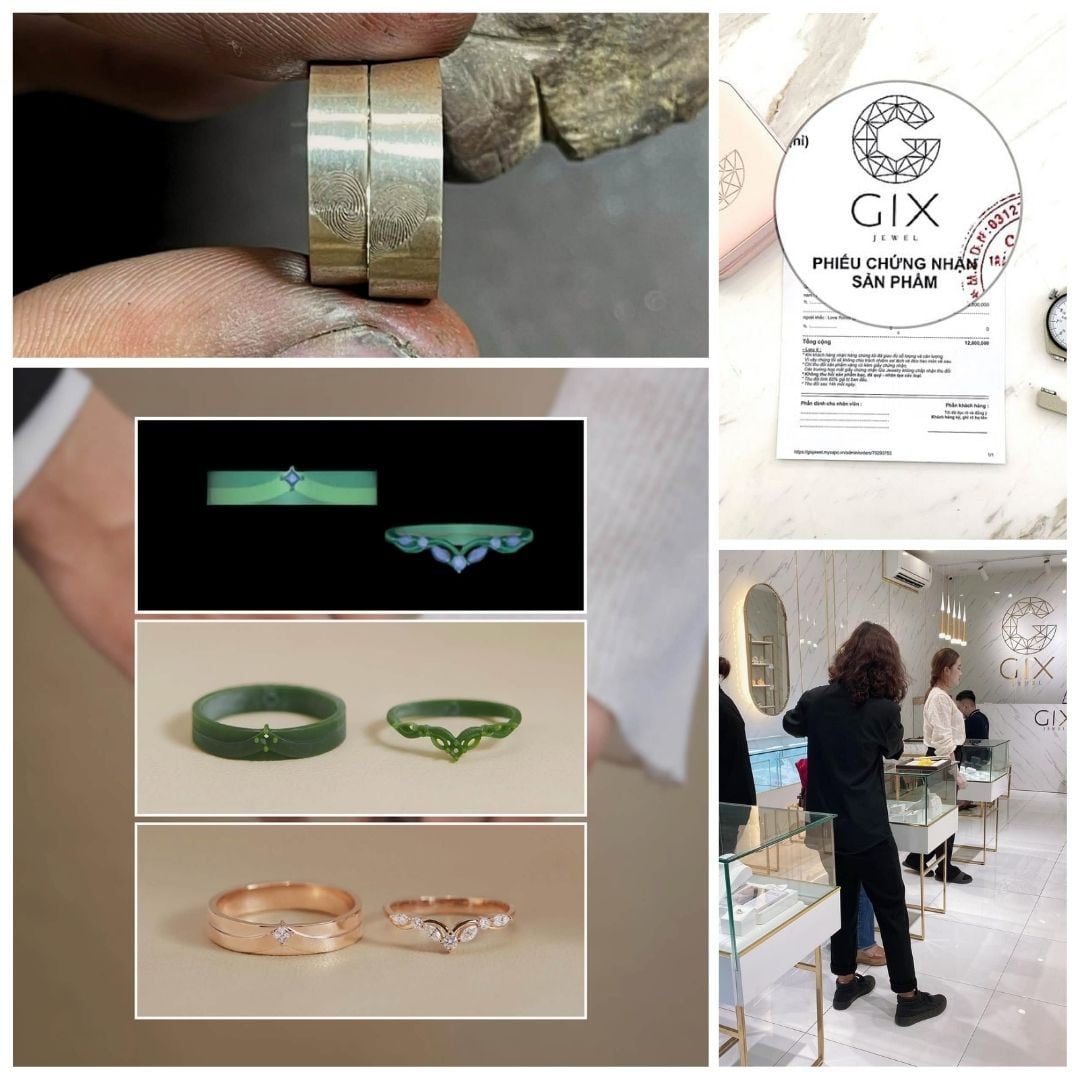 Gix Jewel - Địa chỉ mua nhẫn cưới khắc vân tay uy tín