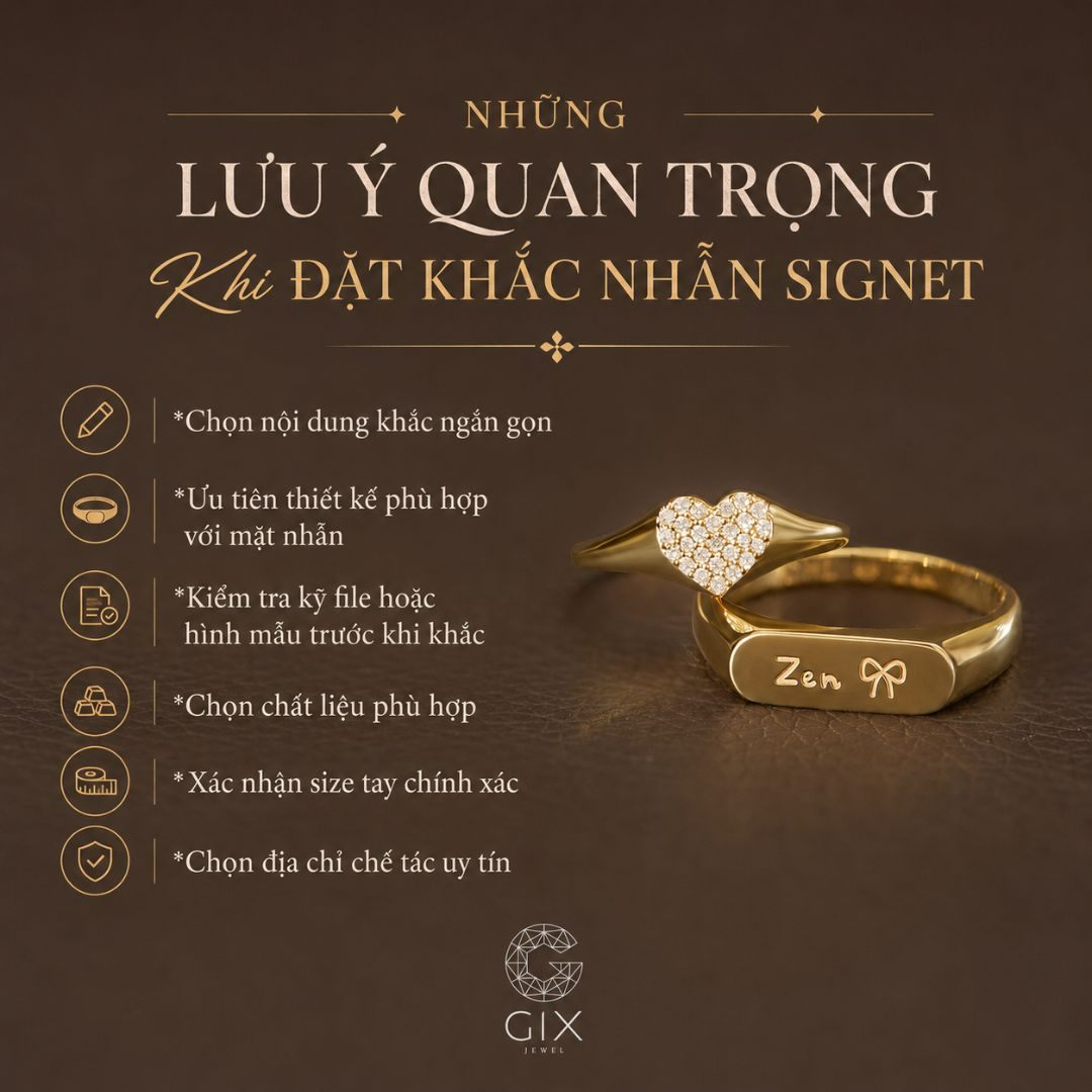 Khắc dấu vân tay lên nhẫn signet