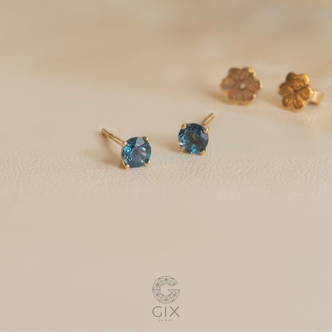 Khuyên tai đính đá Birthstone theo tháng sinh