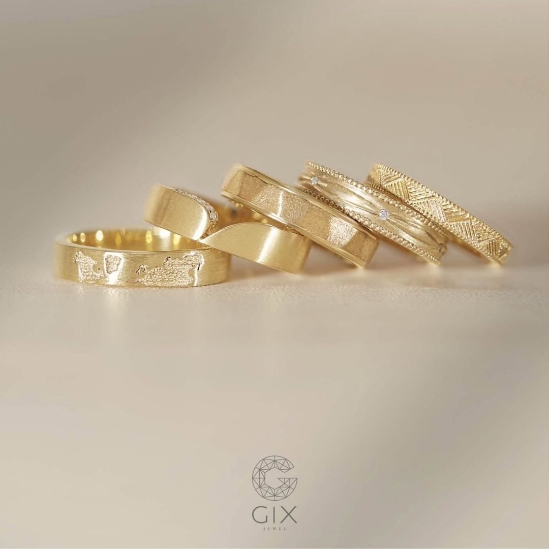Nhẫn cưới đa dạng thiết kế tại Gix Jewel