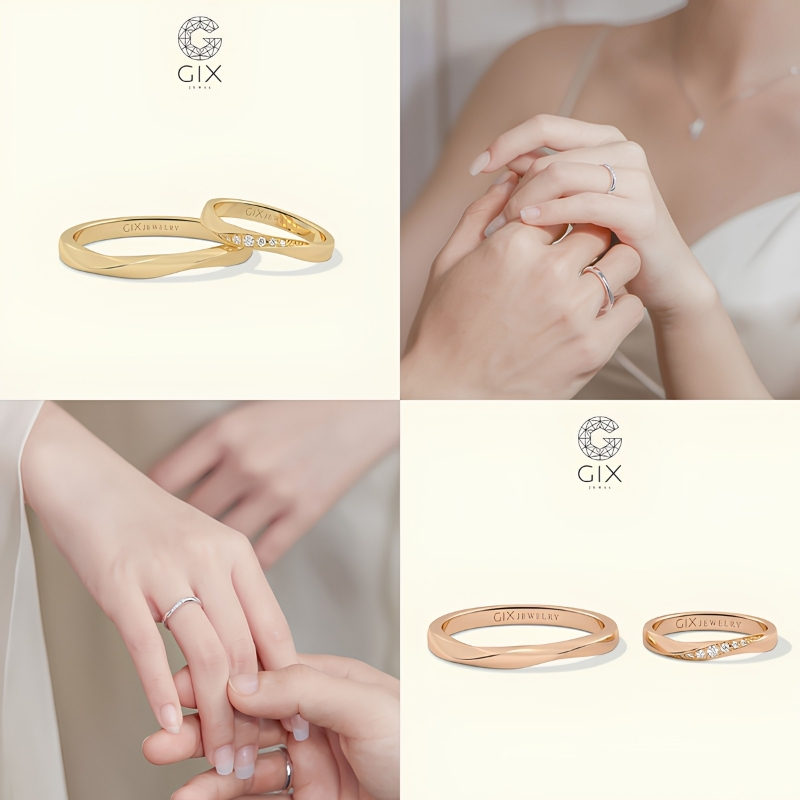 Thiết kế đường xoắn Mobius vô cực thanh lịch trên mẫu nhẫn cưới Circle One.