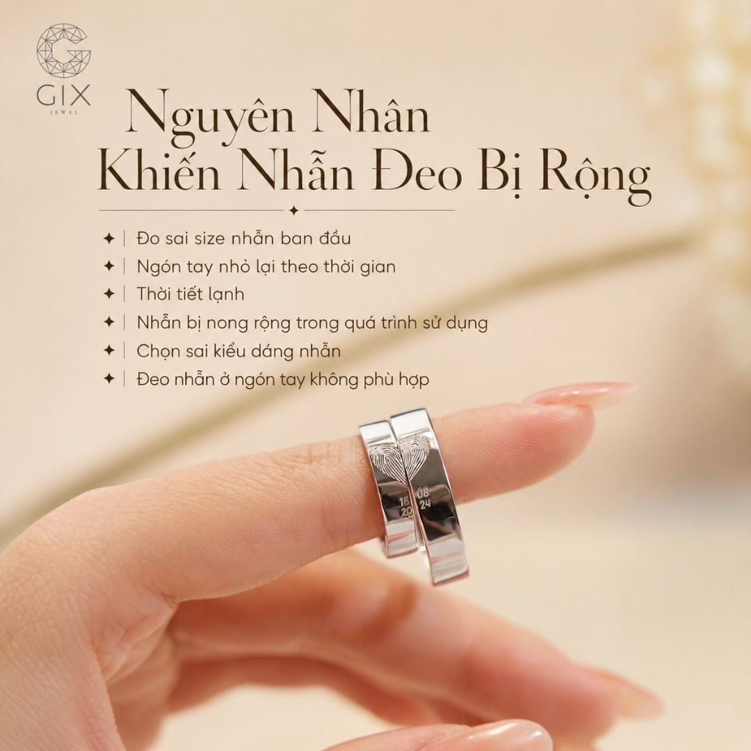 Nguyên nhân đeo nhẫn bị rộng