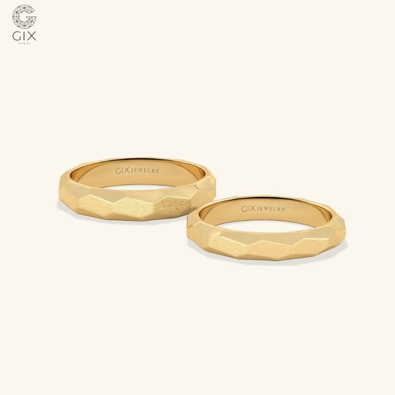 Mẫu nhẫn cặp trơn tối giản gọn nhẹ và dễ phối trang phục hằng ngày