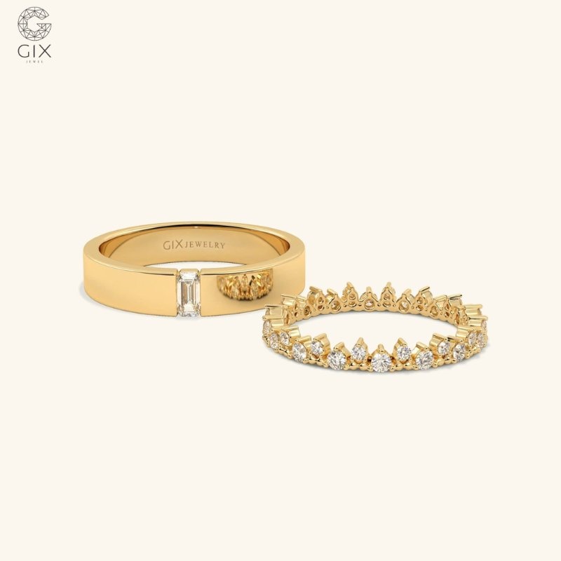 Mẫu nhẫn cặp vintage cổ điển, chiều sâu và khác biệt