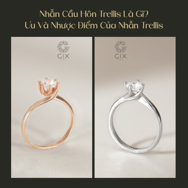 Chấu Trellis đan chéo và ôm đá từ nhiều hướng giúp viên đá chủ chắc chắn
