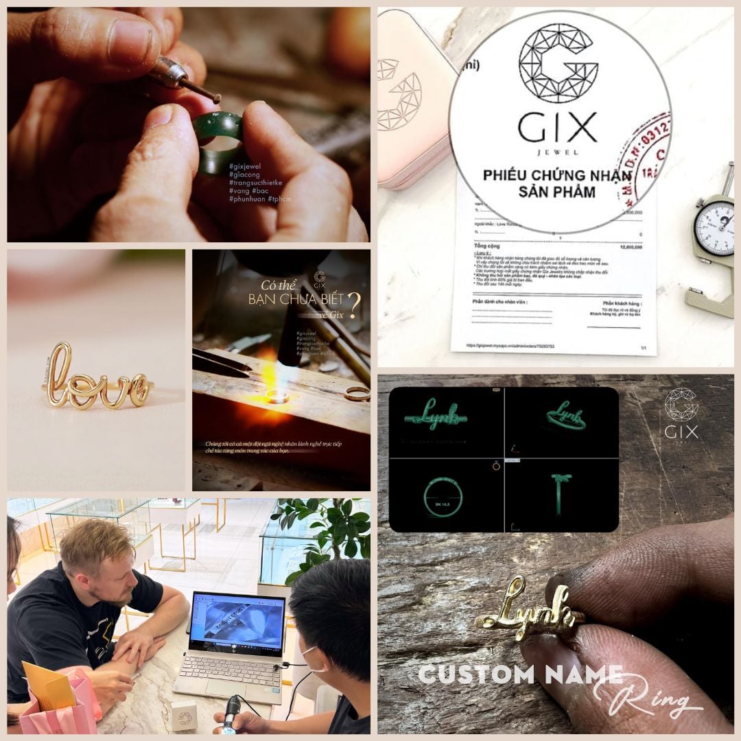 Gix Jewel địa chỉ thiết kế nhẫn chữ cái uy tín