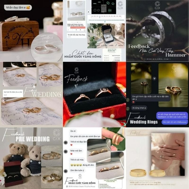 Các Dòng Nhẫn Cưới Được Ưa Chuộng Nhất Tại Gix Jewel