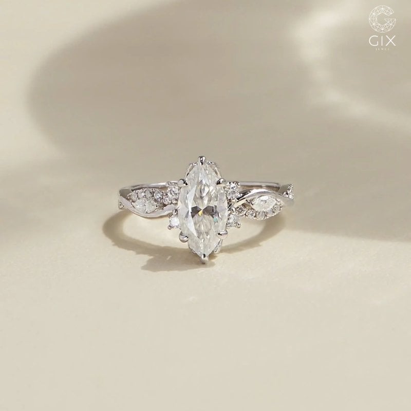 (Mẫu Diamond Marquise thiết kế riêng, cá nhân hóa theo yêu cầu khách hàng)