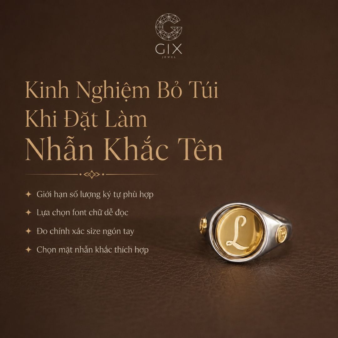 Kinh nghiệm khi đặt nhẫn khắc tên