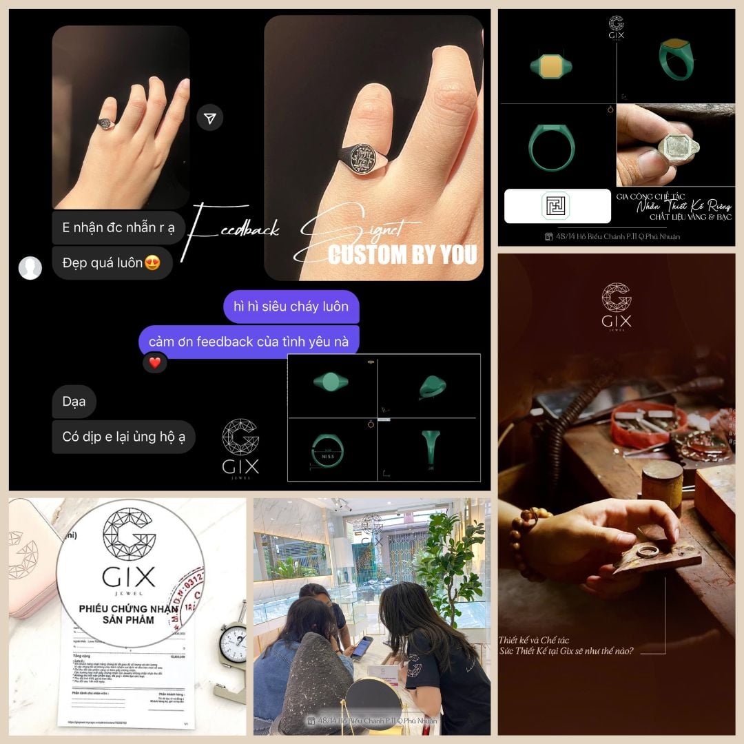 Gix Jewel địa chỉ đặt nhẫn custom khắc tên